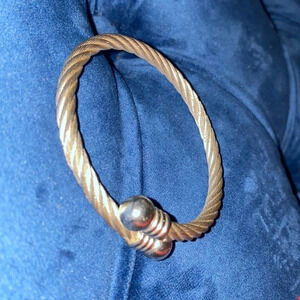 Silver  tone twisted bracelet